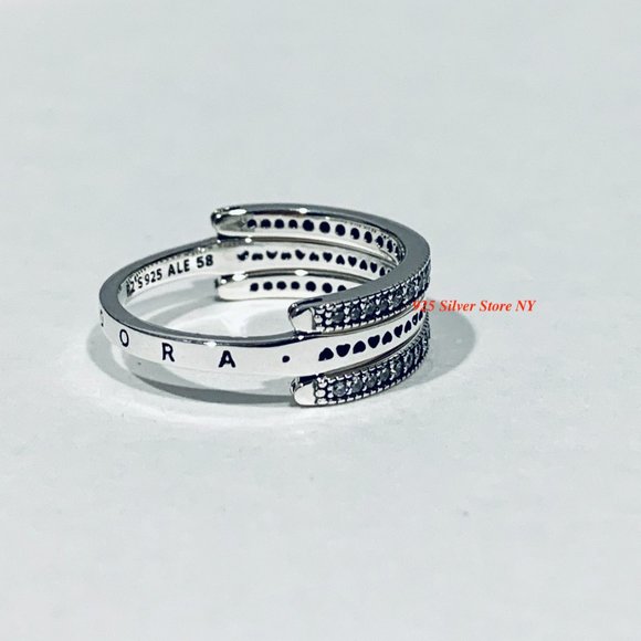 Pandora Flipping Hearts of PANDORA Ring 197404CZ - Picture 6 of 7